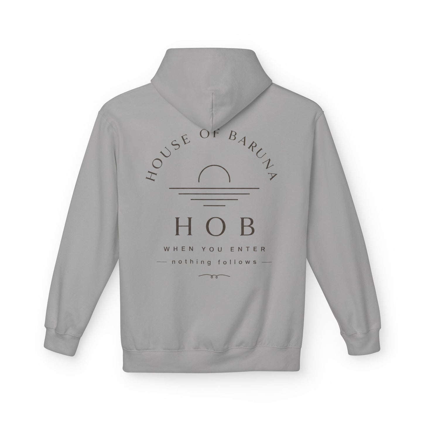 House of Baruna Hoodie — Elegant Monochrome Streetwear