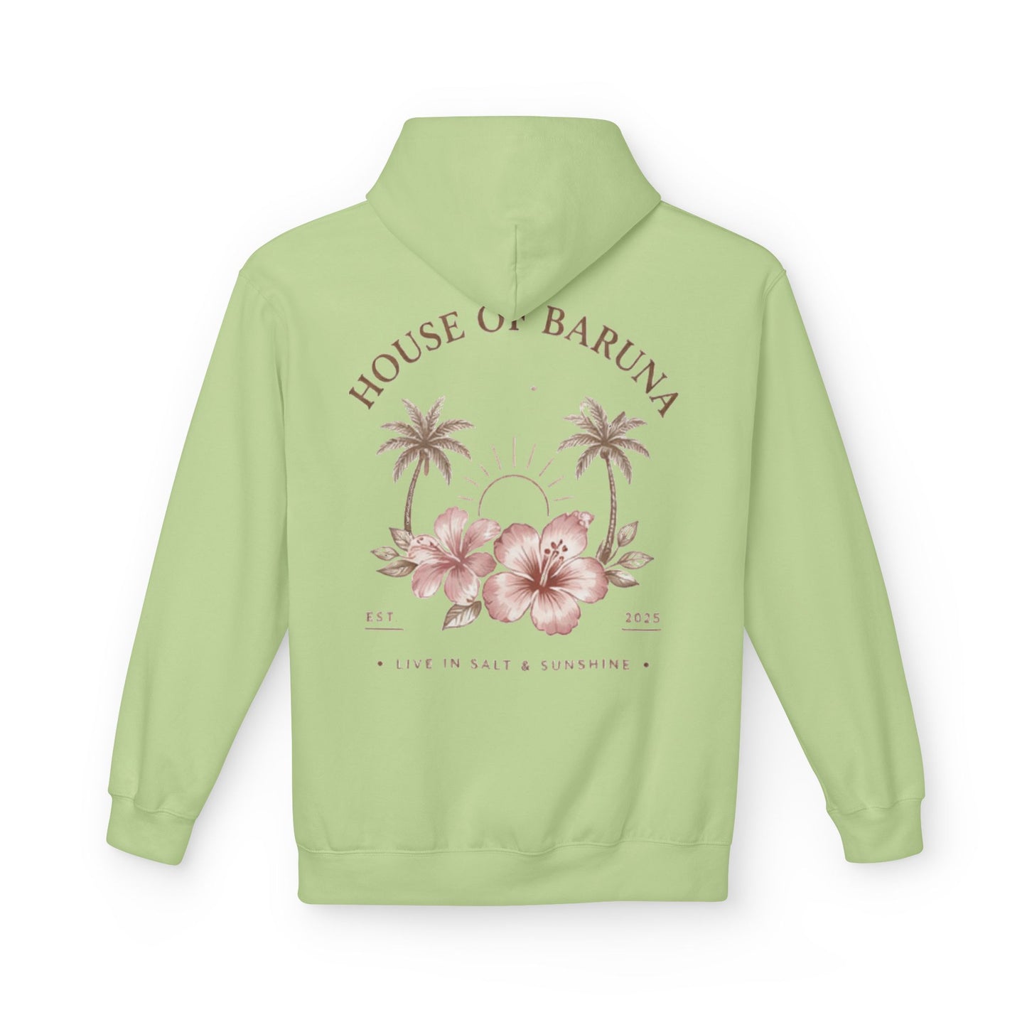 House of Baruna Tropical Floral Sunset Woman's Hoodie
