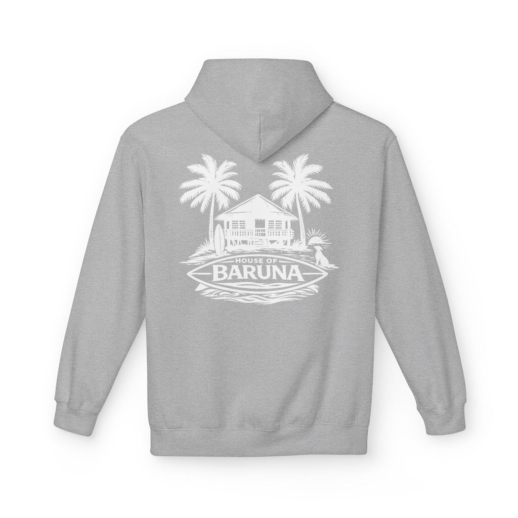 House of Baruna Men's Hoodie — Tropical Palm Beach Shack Sweatshirt