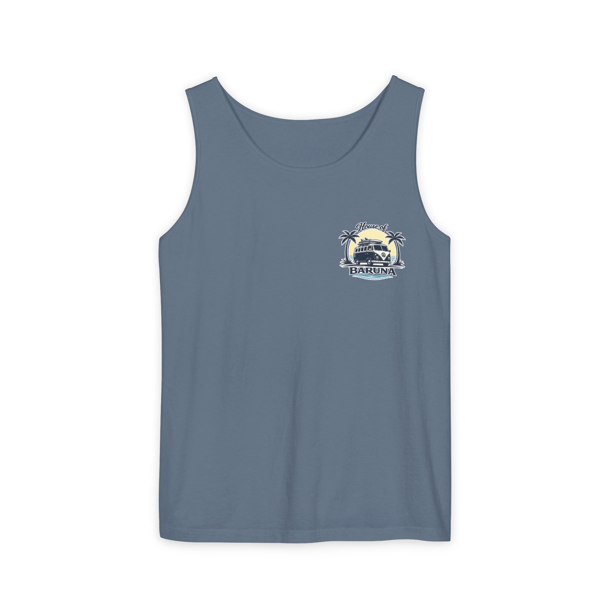 House of Baruna Men's Vintage Kombi Tank – Island Crest Surf Singlet for Men