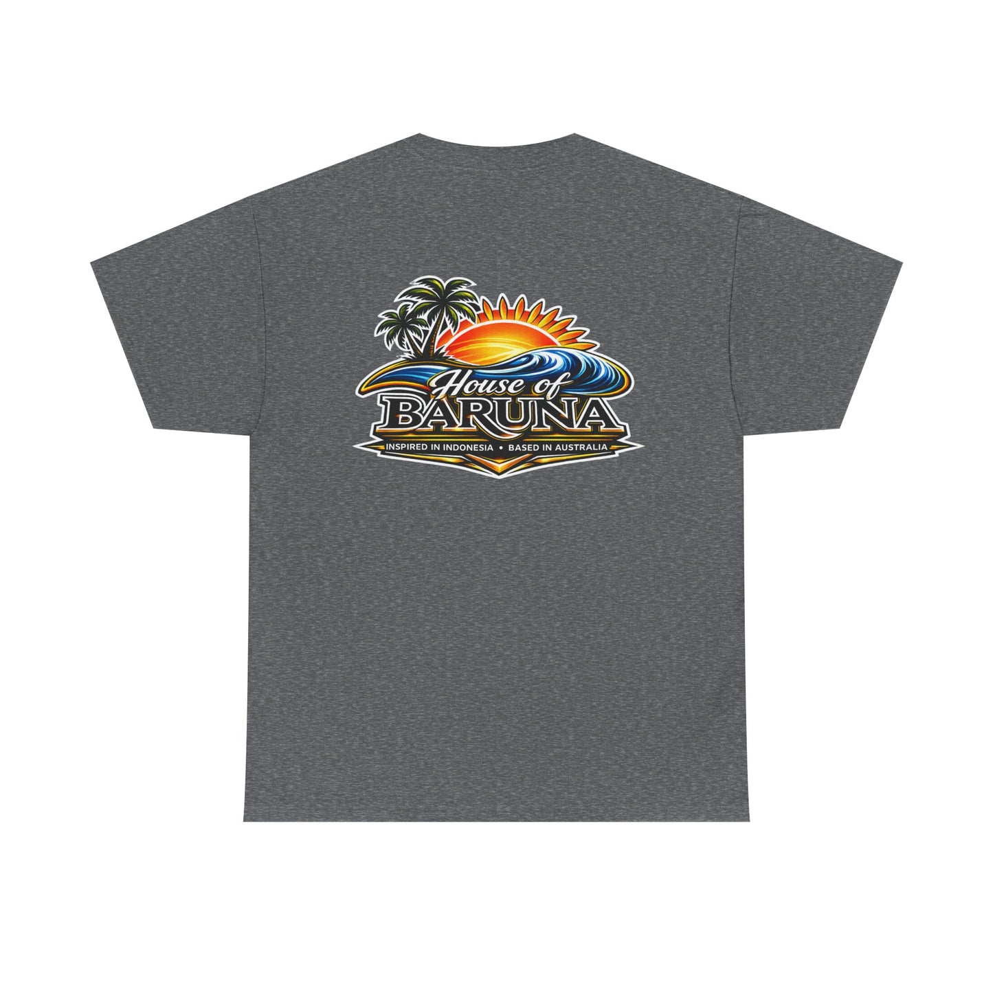 House of Baruna Men's Sunset Wave T'Shirt – Palm Tree Surf Shirt