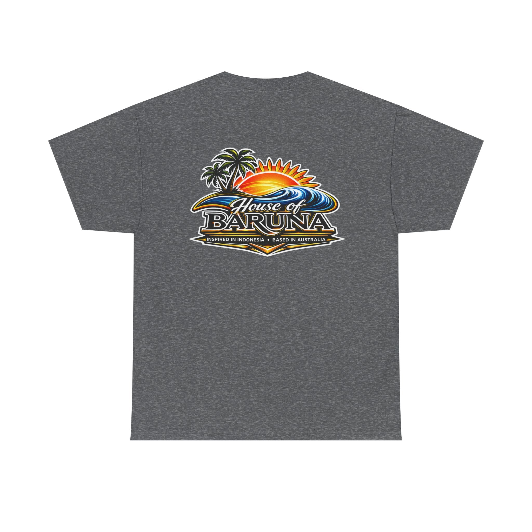 House of Baruna Men's Sunset Wave T'Shirt – Palm Tree Surf Shirt