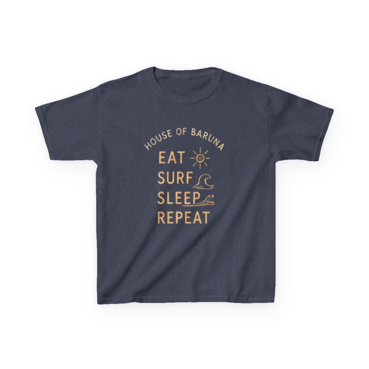 "Eat Surf Sleep Repeat" Surfboard Tee for Beach-Loving Kids