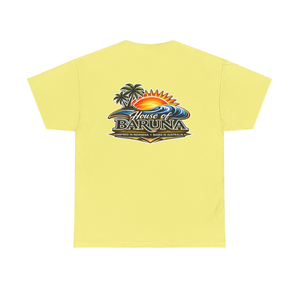 House of Baruna Men's Sunset Wave T'Shirt – Palm Tree Surf Shirt