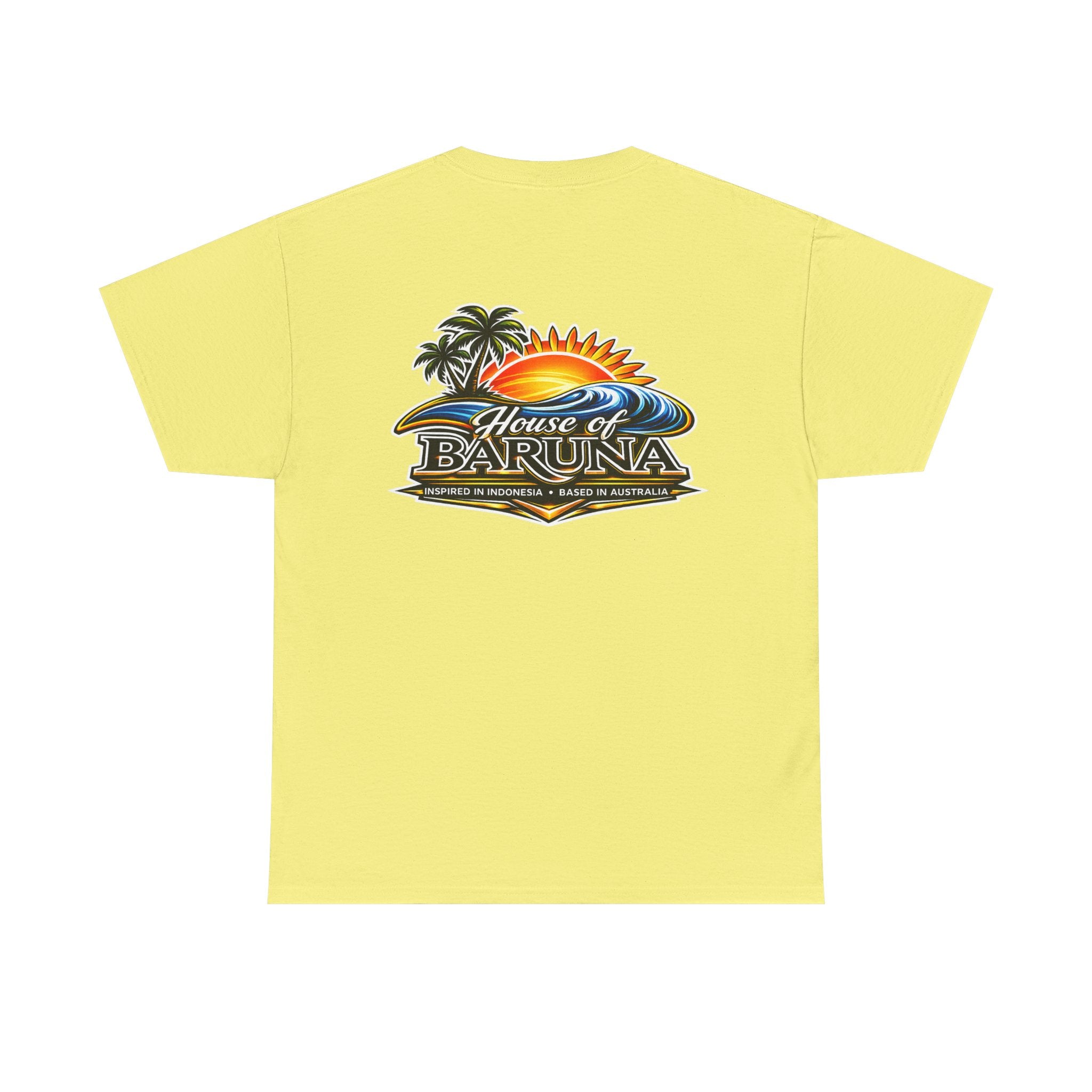 House of Baruna Men's Sunset Wave T'Shirt – Palm Tree Surf Shirt