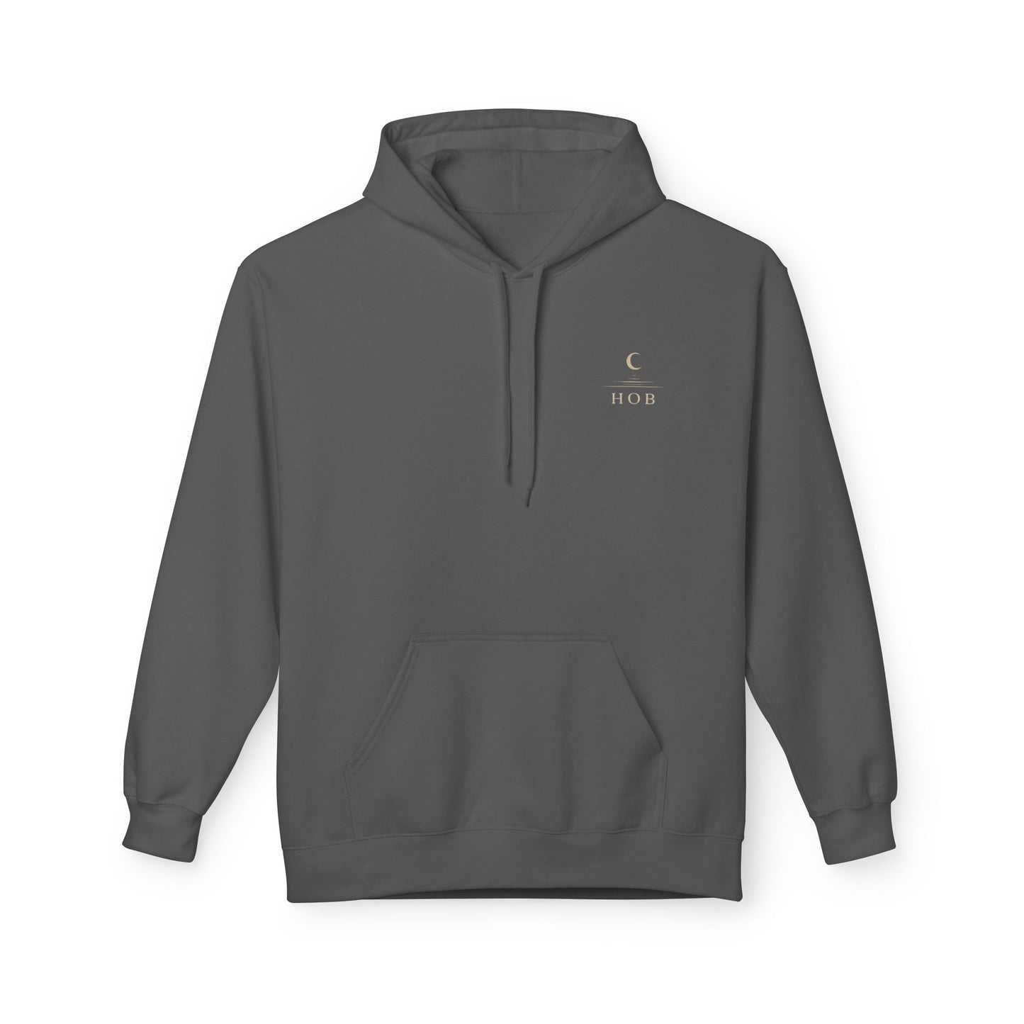 House of Baruna Hoodie — 'HOB: When You Enter Nothing Follows' Minimal Crescent Logo