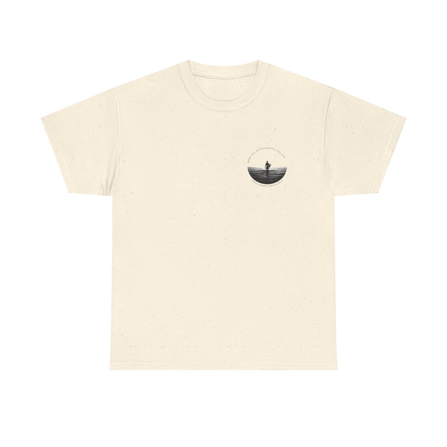 House of Baruna Men's T'Shirt - Surfer Silhouette Tee When You Enter Nothing Follows' Graphic T-Shirt