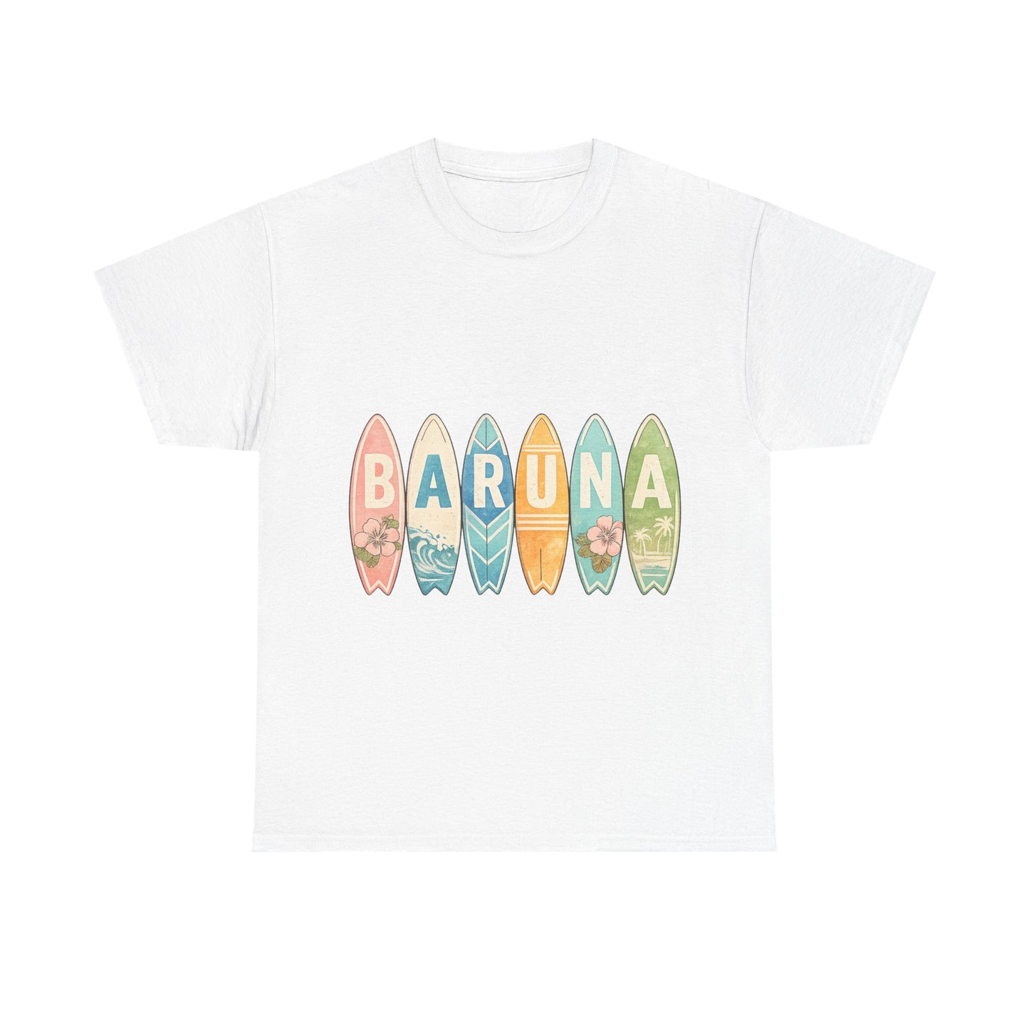 House of Baruna Women's  Surfboard Graphic Tee — Retro Beach Vibe T-Shirt