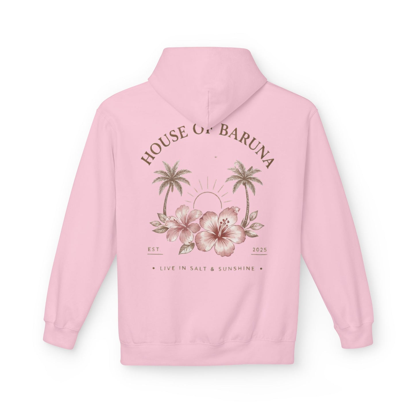 House of Baruna Tropical Floral Sunset Woman's Hoodie