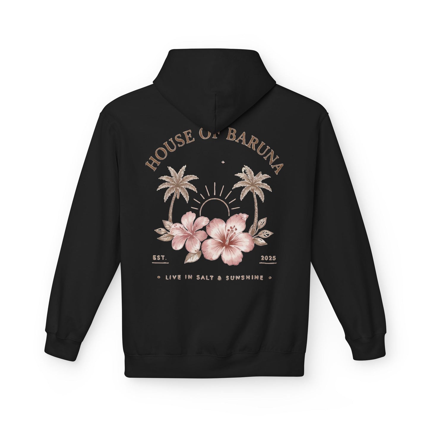 House of Baruna Tropical Floral Sunset Woman's Hoodie