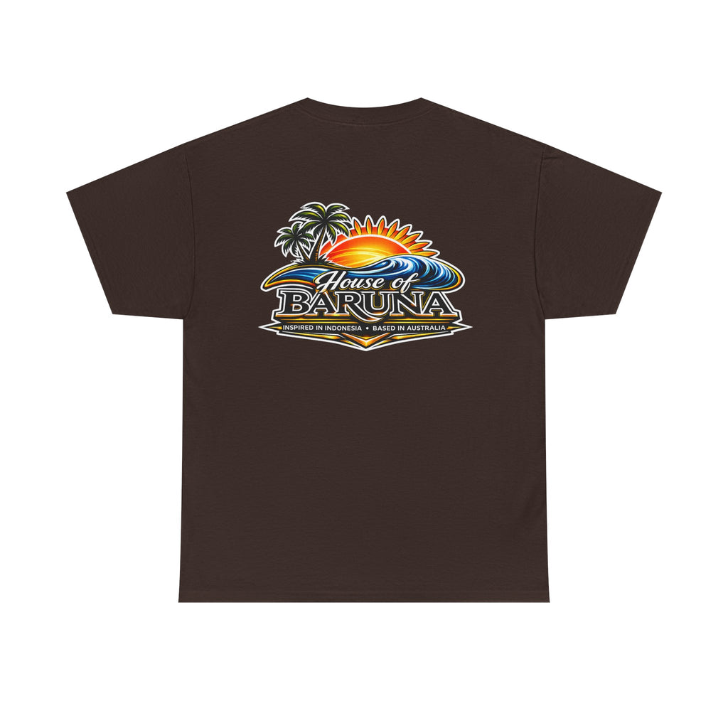 House of Baruna Men's Sunset Wave T'Shirt – Palm Tree Surf Shirt