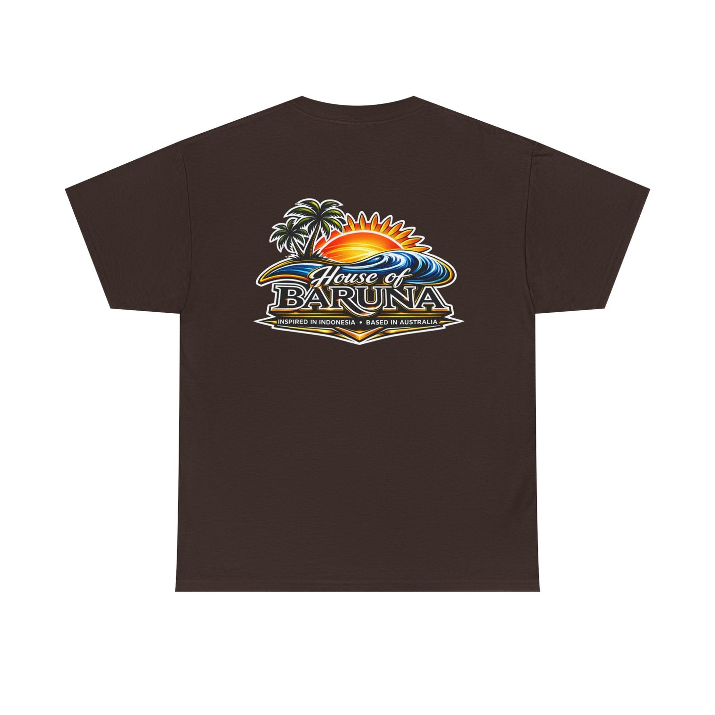 House of Baruna Men's Sunset Wave T'Shirt – Palm Tree Surf Shirt