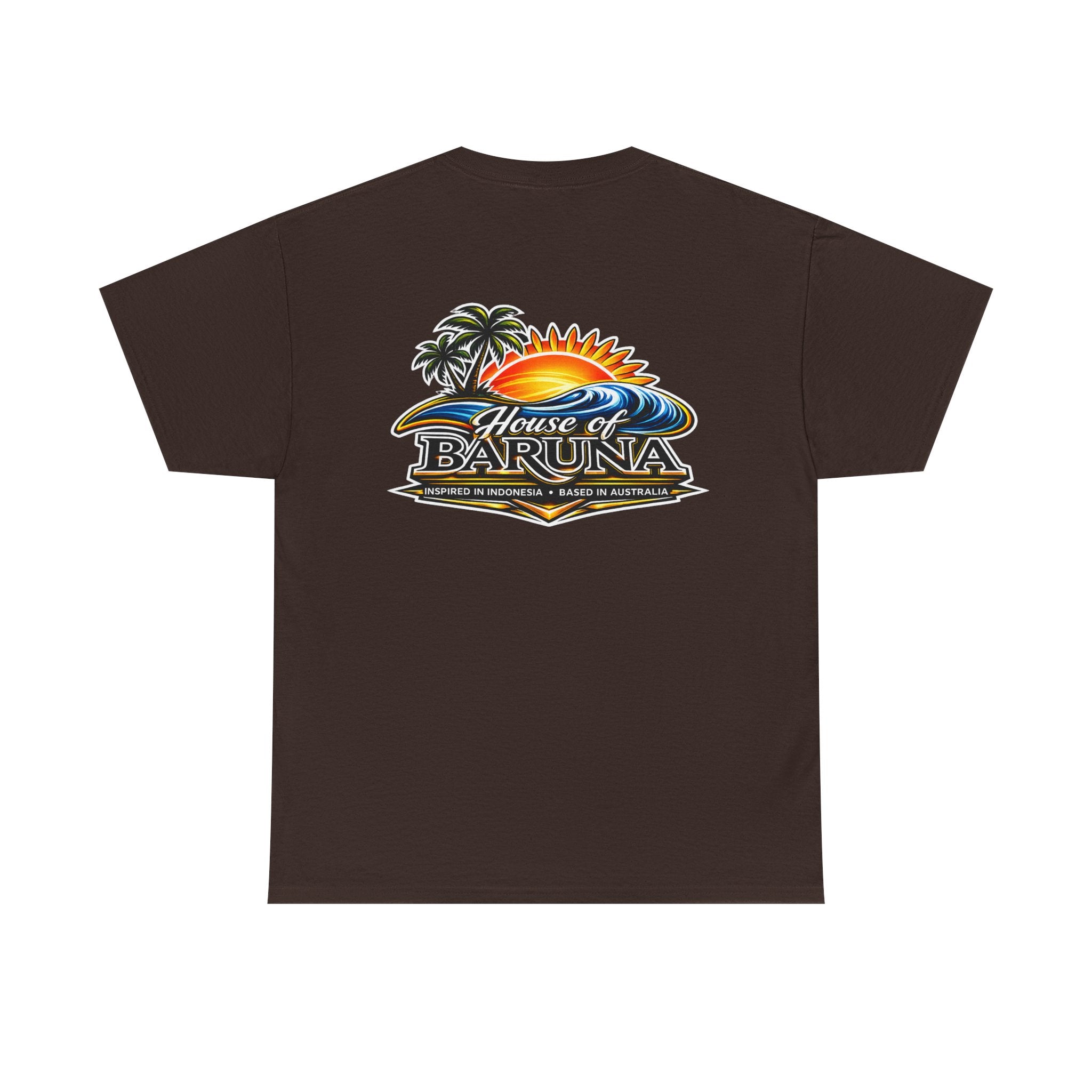 House of Baruna Men's Sunset Wave T'Shirt – Palm Tree Surf Shirt