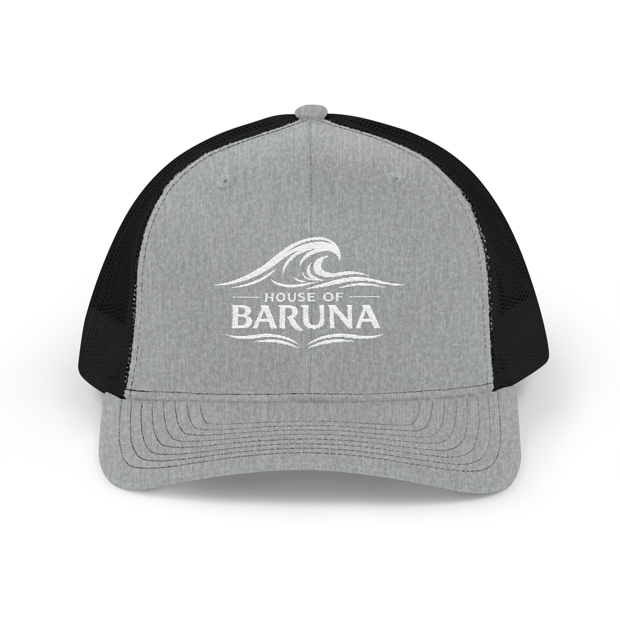 House of Baruna Embroidered Wave Trucker Cap|Hat
