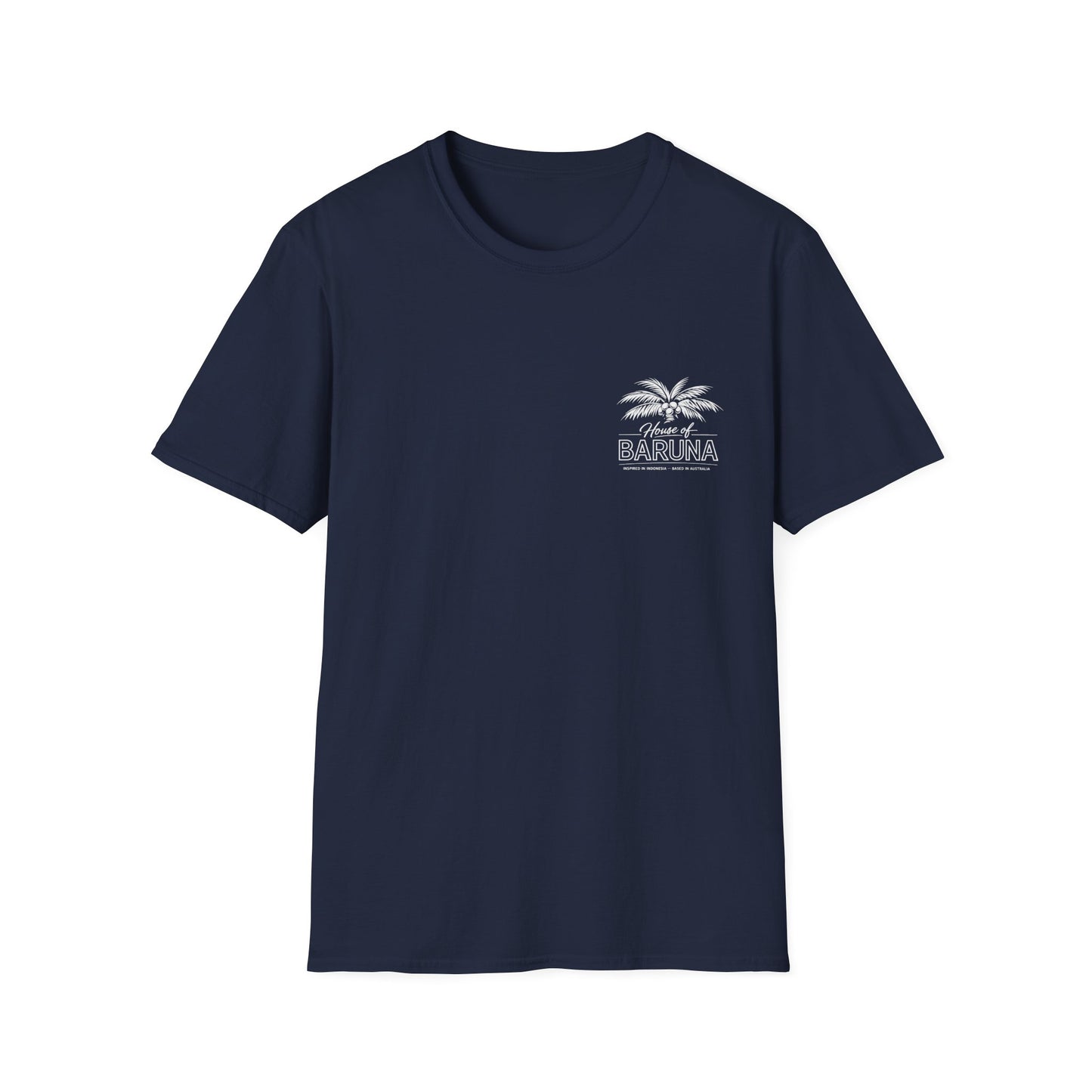 House of Baruna Men's Surf T-Shirt – Vintage Palm Back Print Tee