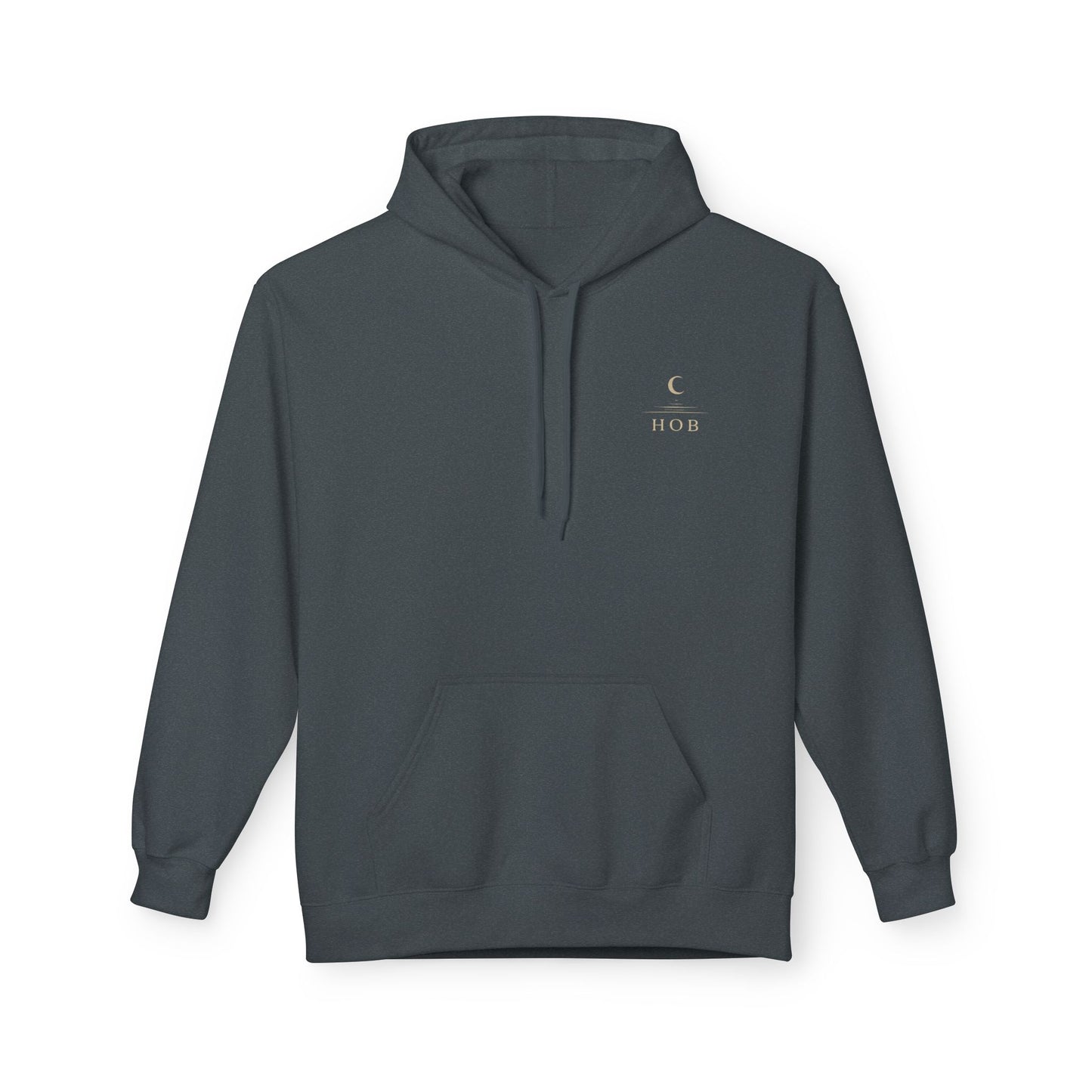 House of Baruna Hoodie — 'HOB: When You Enter Nothing Follows' Minimal Crescent Logo