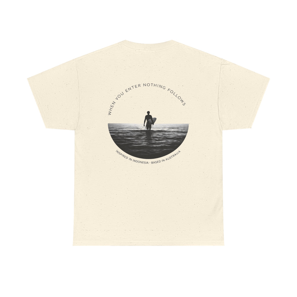 House of Baruna Men's T'Shirt - Surfer Silhouette Tee When You Enter Nothing Follows' Graphic T-Shirt
