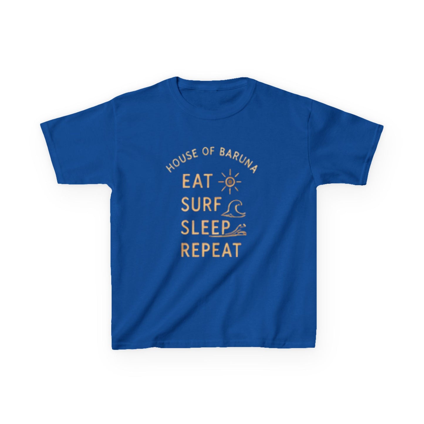 "Eat Surf Sleep Repeat" Surfboard Tee for Beach-Loving Kids