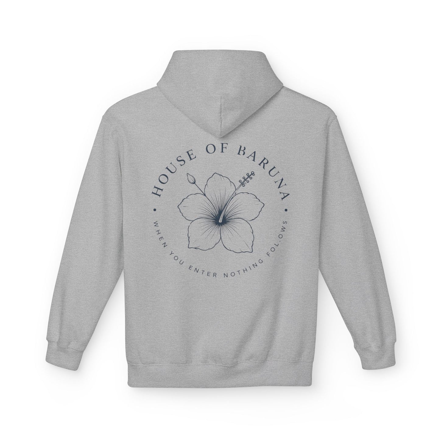House of Baruna Floral Hoodie — "When You Enter, Nothing Follows"