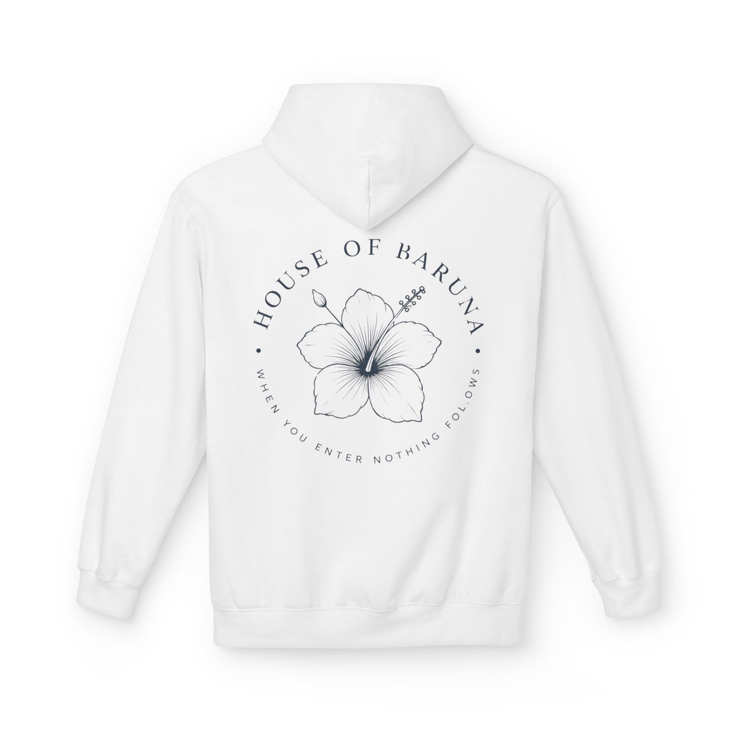 House of Baruna Floral Hoodie — "When You Enter, Nothing Follows"
