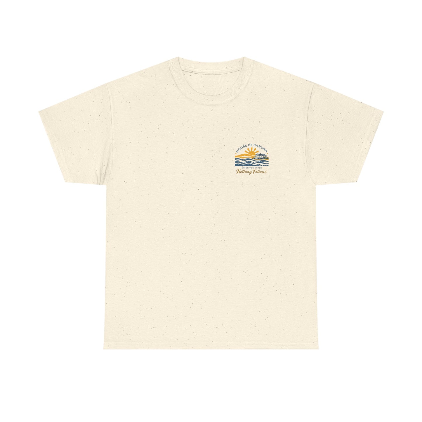 House of Baruna Men's T'Shirt Coastal Sunset Tee (When You Enter Nothing Follows)