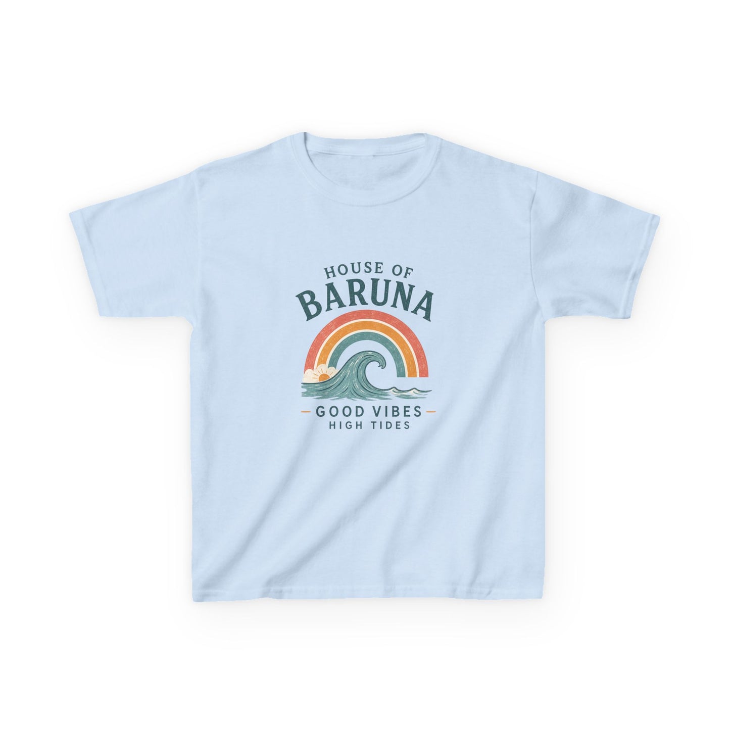 'House of Baruna' Rainbow Wave | Good Vibes Kid's Tee