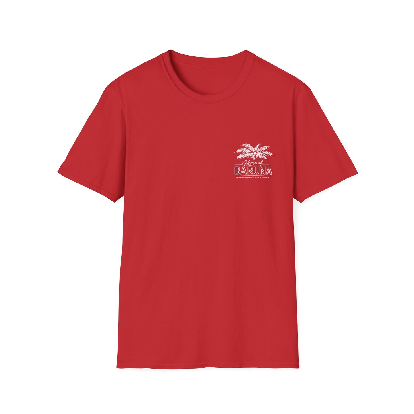 House of Baruna Men's Surf T-Shirt – Vintage Palm Back Print Tee
