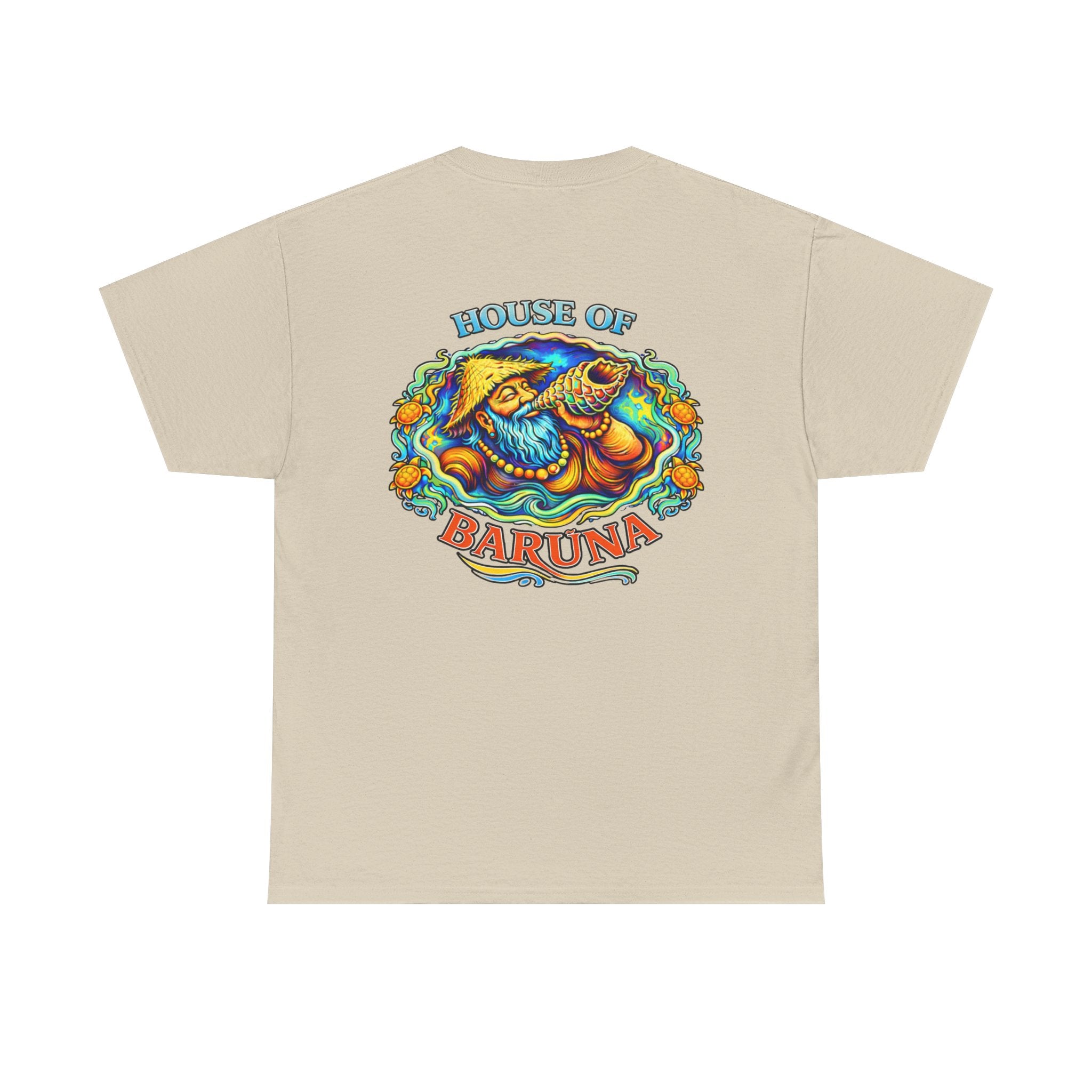 House of Barūna Men's T'shirt – Tropical Surf God Design Tee (Back Print)