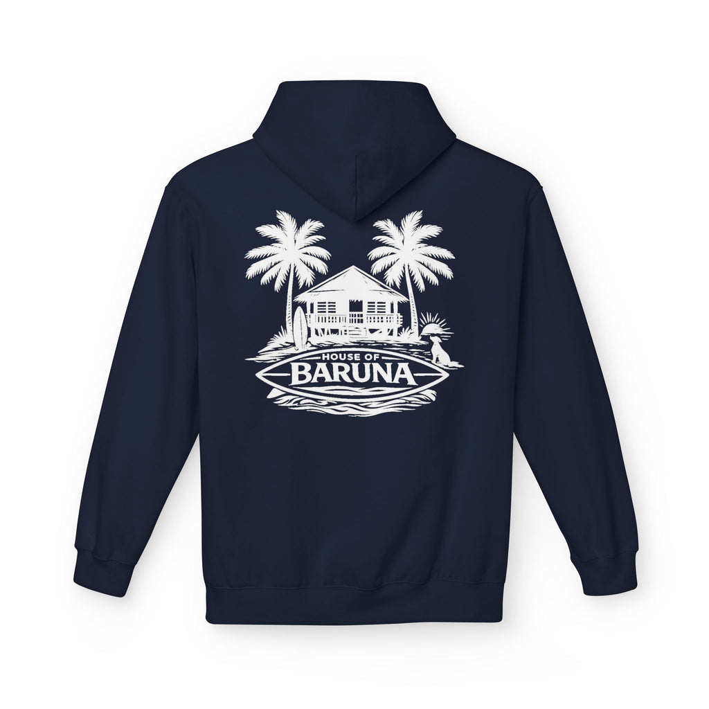 House of Baruna Men's Hoodie — Tropical Palm Beach Shack Sweatshirt