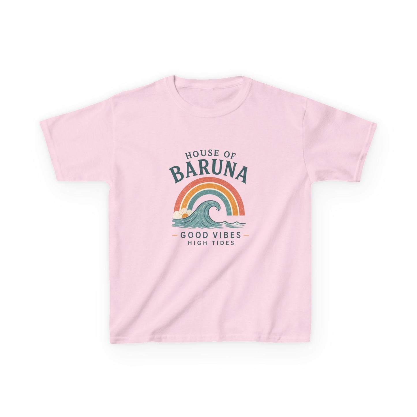 'House of Baruna' Rainbow Wave | Good Vibes Kid's Tee