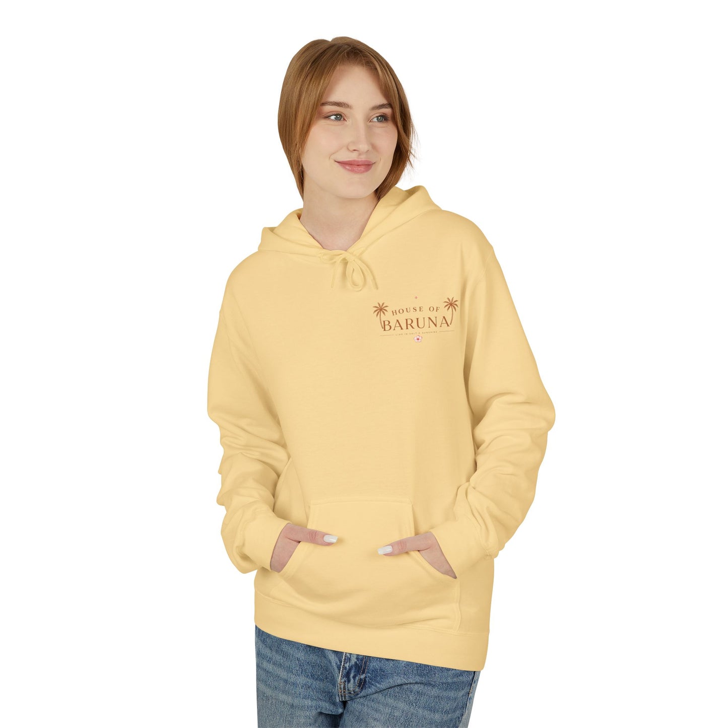 House of Baruna Tropical Floral Sunset Woman's Hoodie