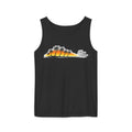 House of Baruna Men's Premium Beach Tank Top – Sunset Palm Tree Surfer Singlet
