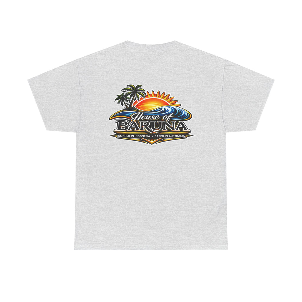 House of Baruna Men's Sunset Wave T'Shirt – Palm Tree Surf Shirt