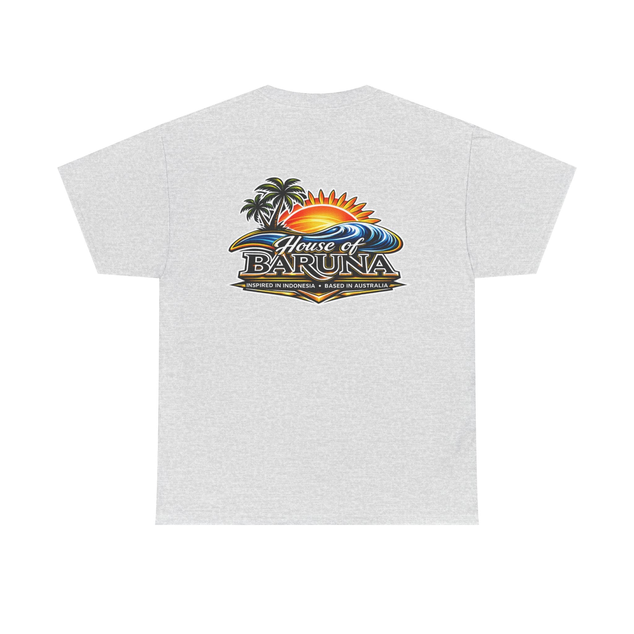 House of Baruna Men's Sunset Wave T'Shirt – Palm Tree Surf Shirt