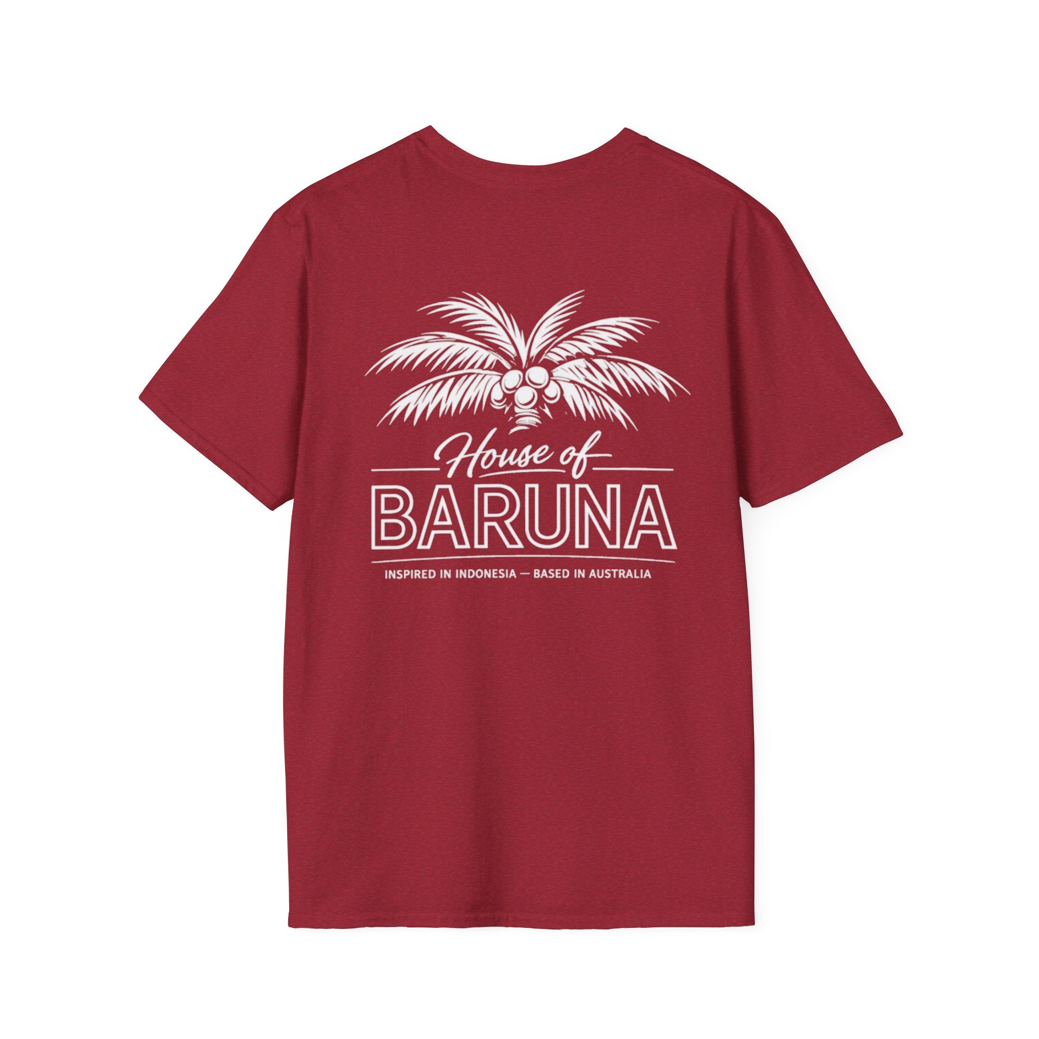 House of Baruna Men's Surf T-Shirt – Vintage Palm Back Print Tee