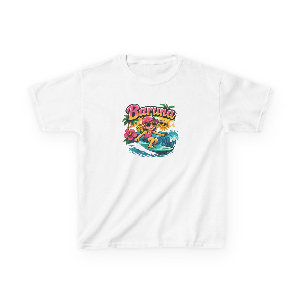 House Of Baruna Kid's T'shirt - Surfing Girl Tropical Beach