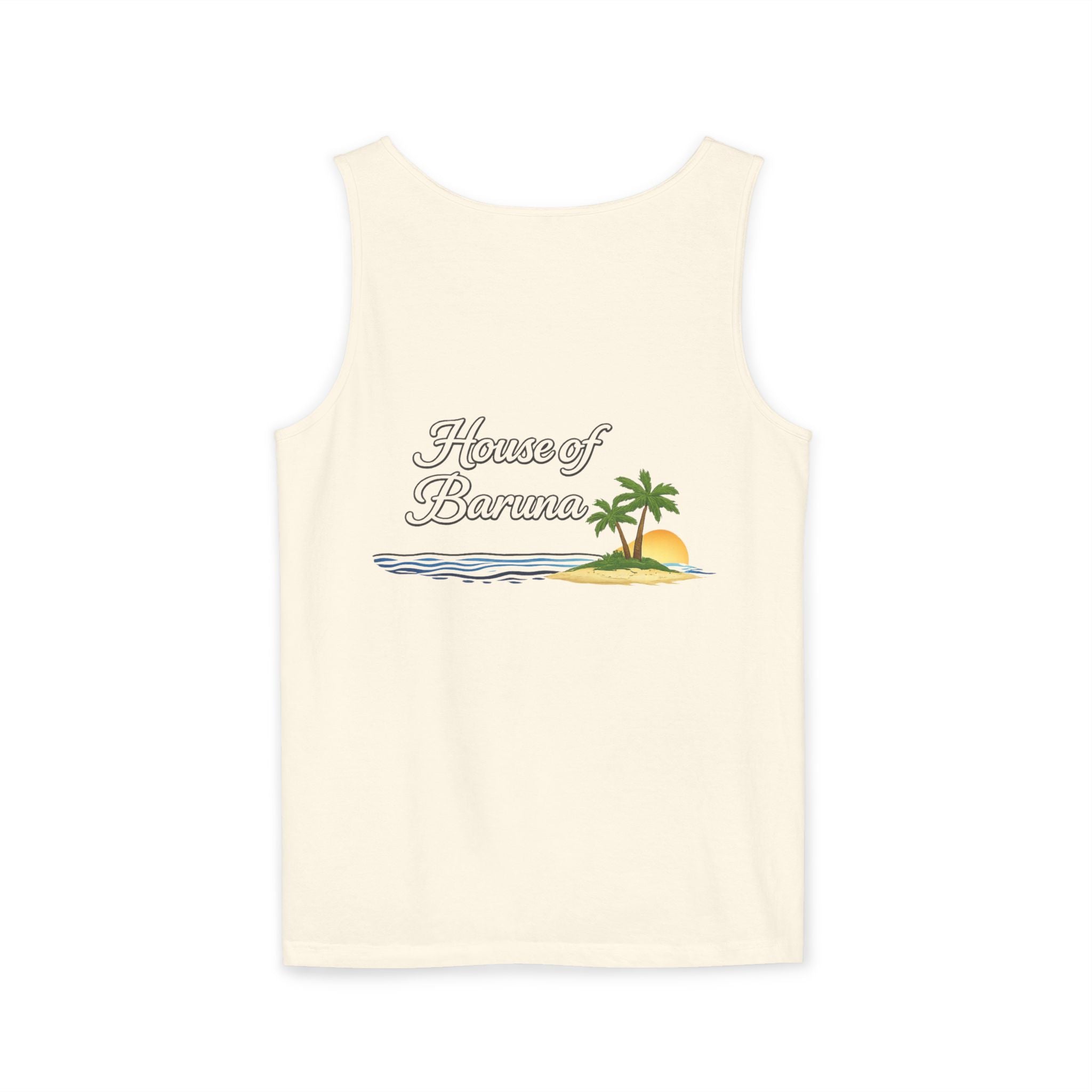 House of Baruna Men's | Surf Vibe Tank Top – Front & Back Logo