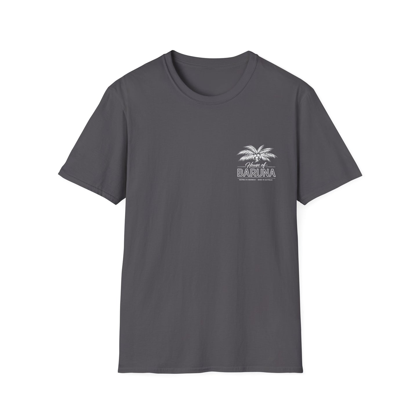 House of Baruna Men's Surf T-Shirt – Vintage Palm Back Print Tee