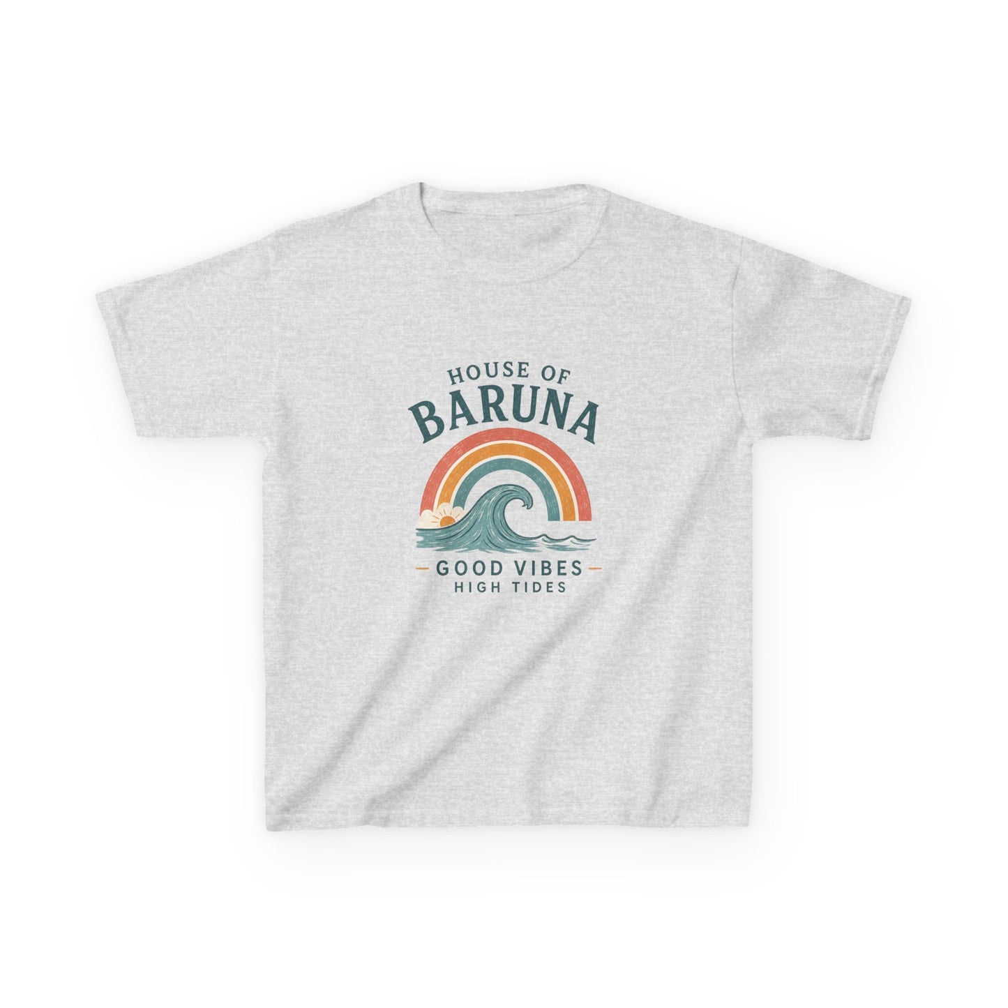 'House of Baruna' Rainbow Wave | Good Vibes Kid's Tee