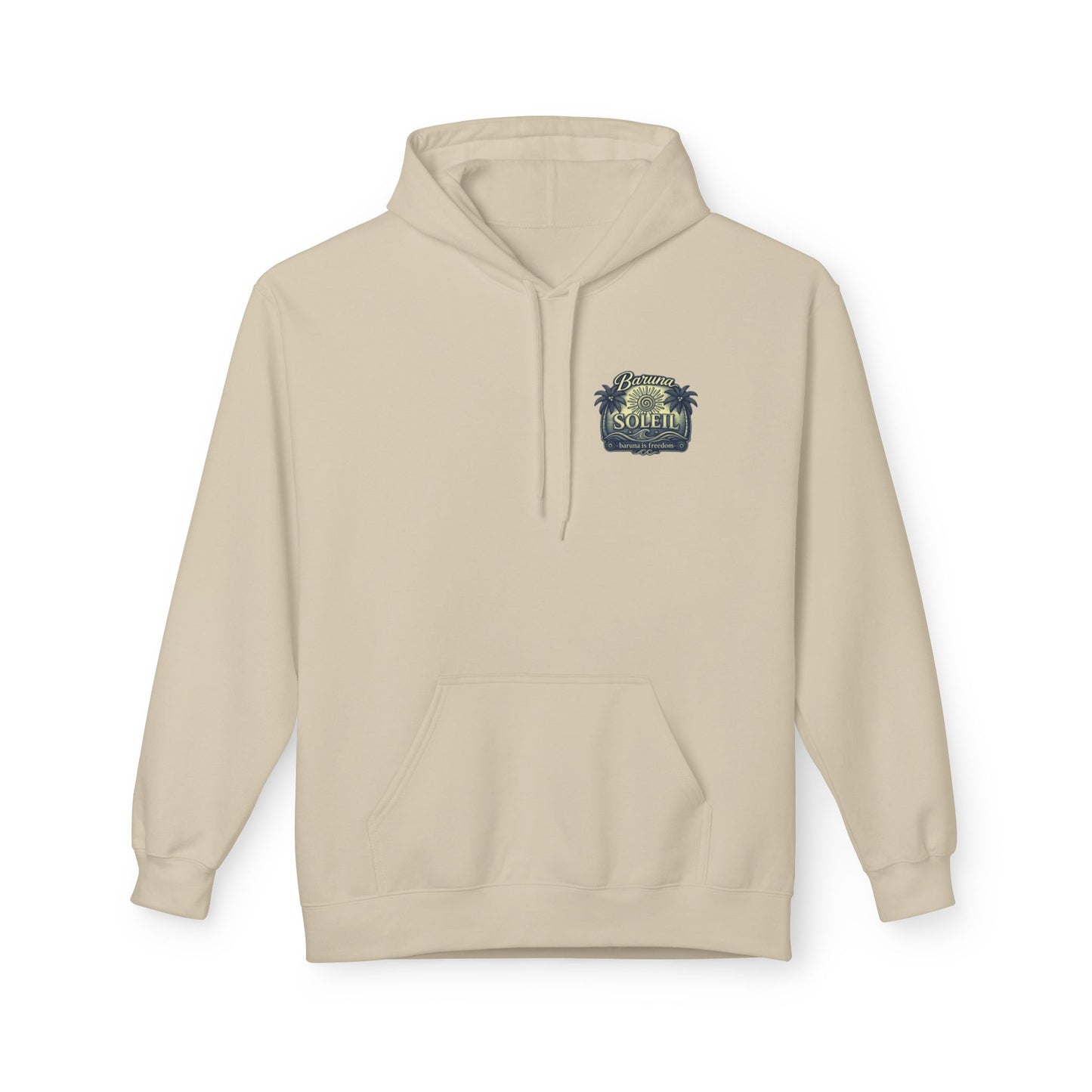 Baruna Soleil Hoodie — Tropical Palm Vintage Surf Pullover