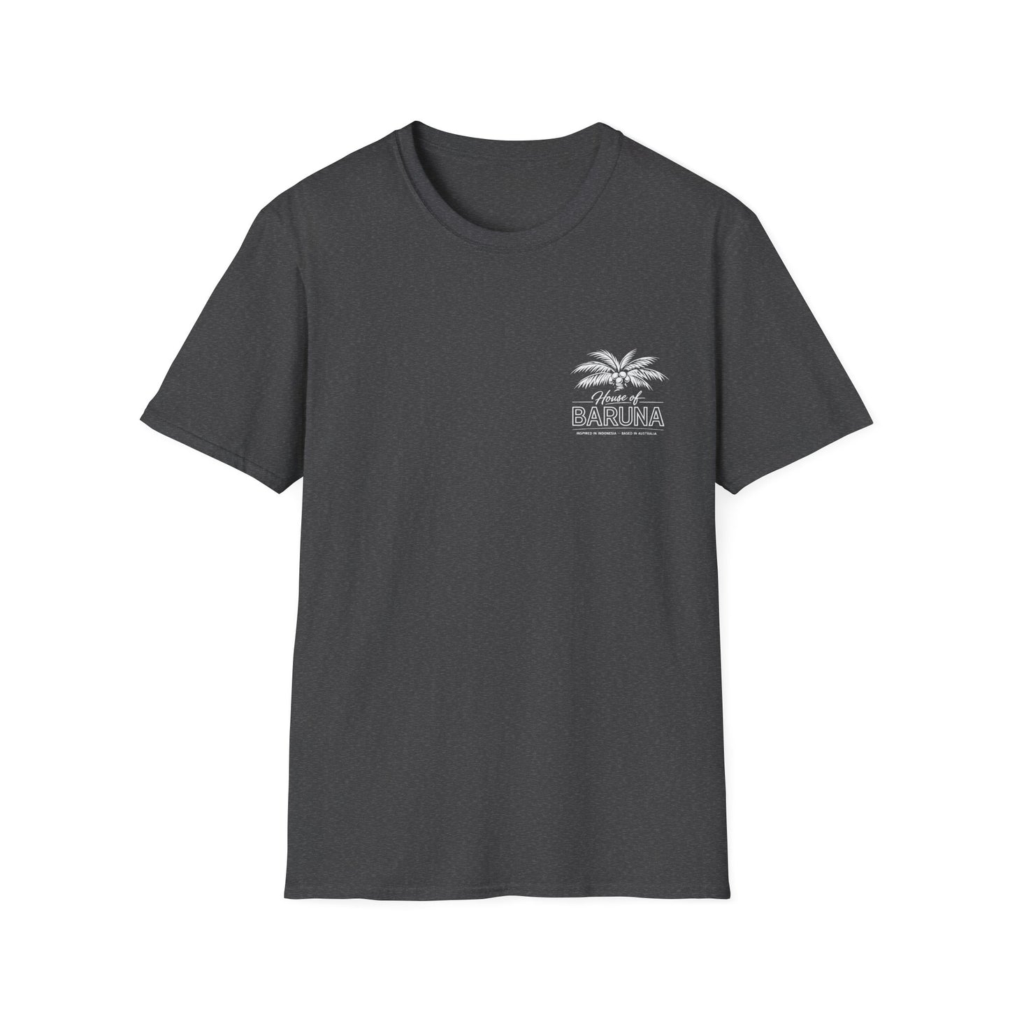 House of Baruna Men's Surf T-Shirt – Vintage Palm Back Print Tee