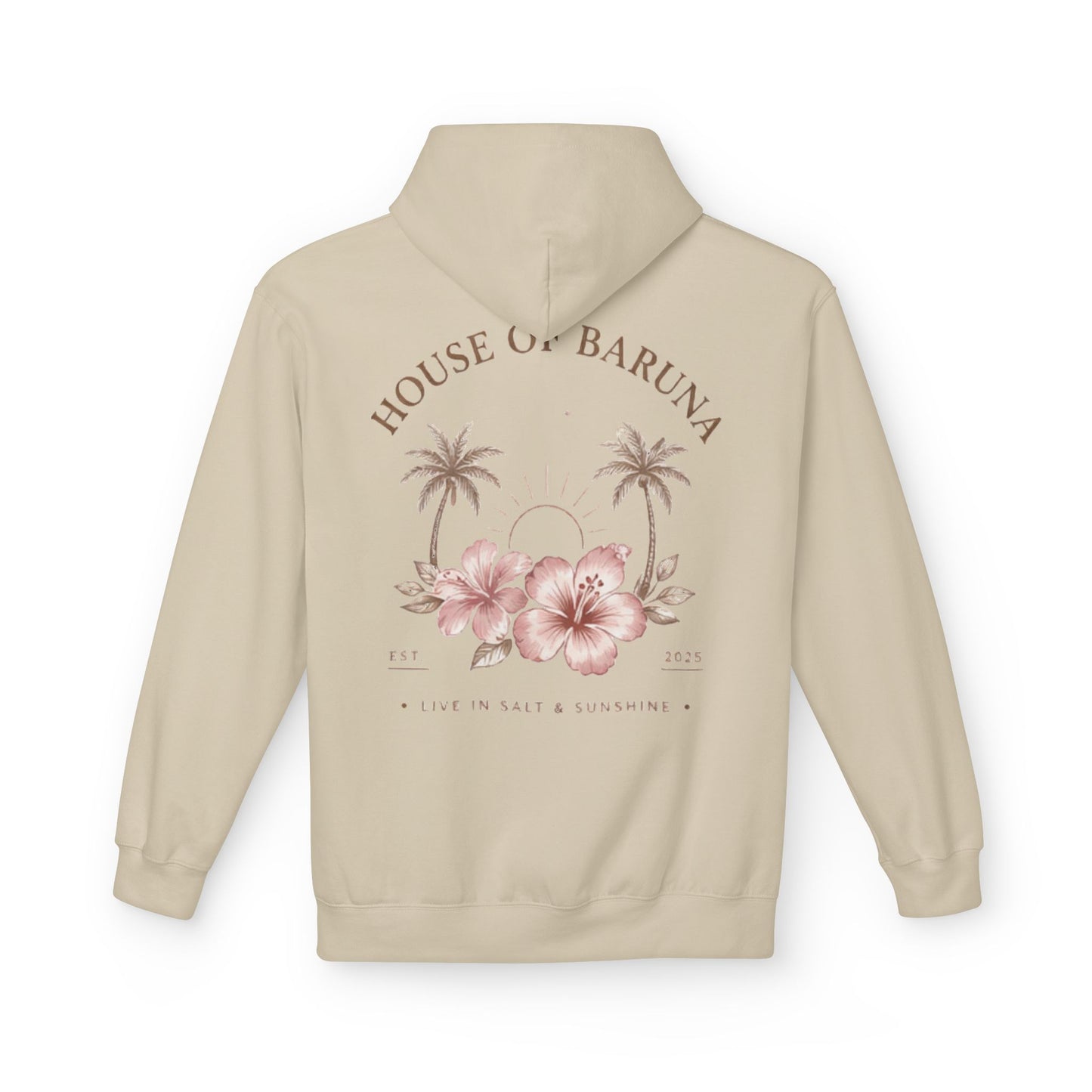 House of Baruna Tropical Floral Sunset Woman's Hoodie