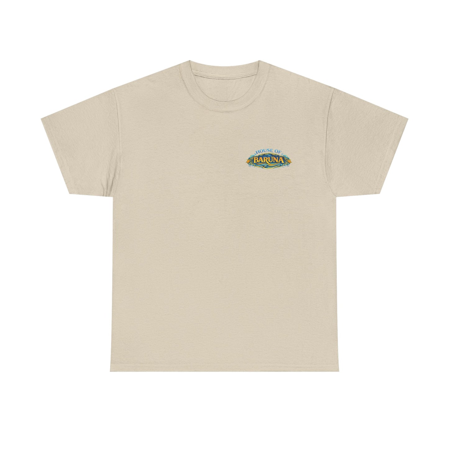 House of Barūna Men's T'shirt – Tropical Surf God Design Tee (Back Print)