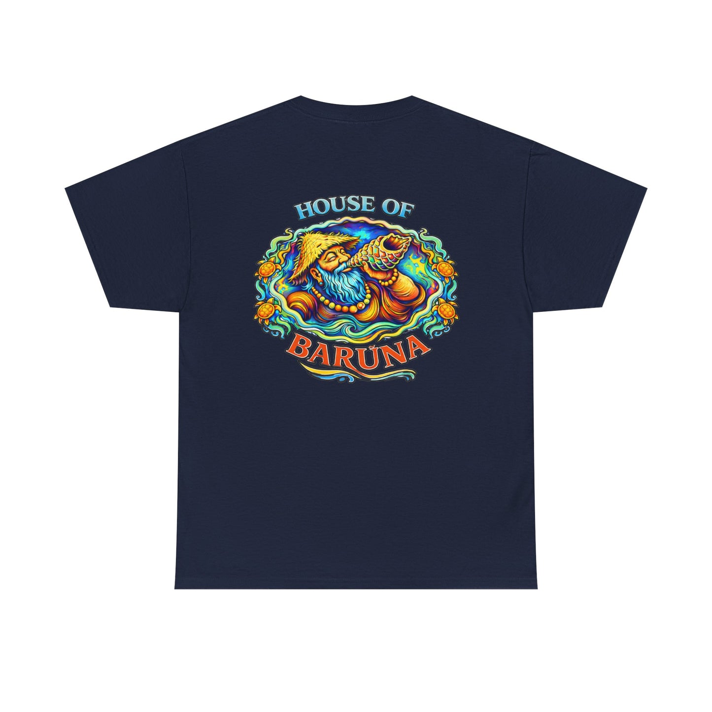 House of Barūna Men's T'shirt – Tropical Surf God Design Tee (Back Print)