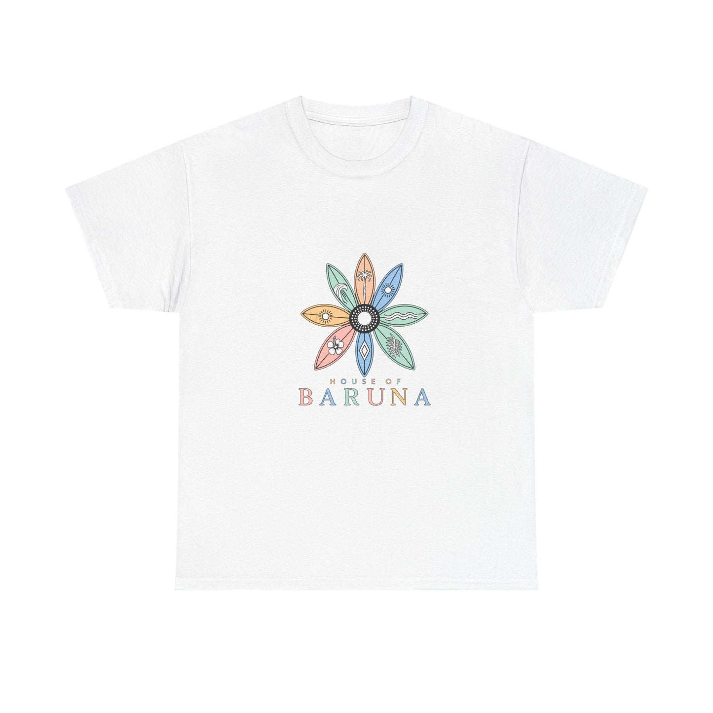 House of Baruna Surfboard Floral Logo Tee