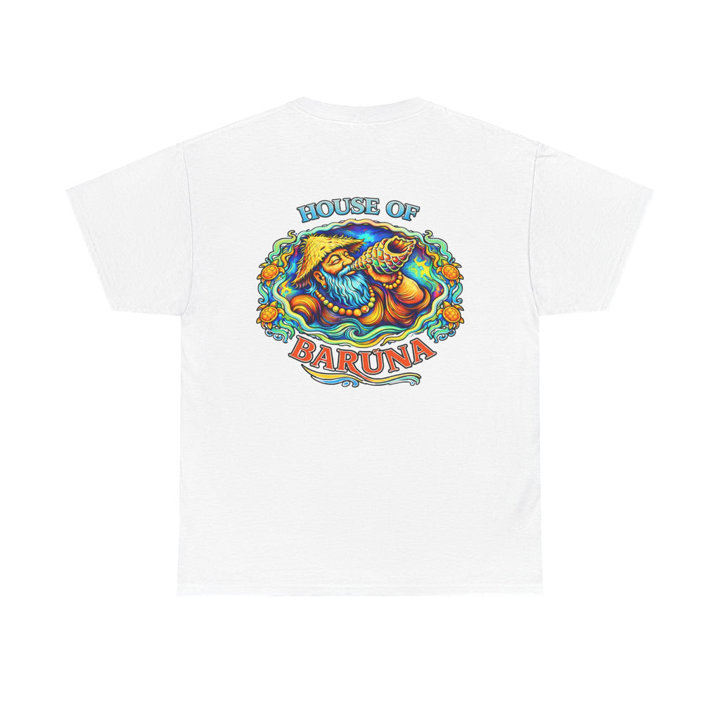 House of Barūna Men's T'shirt – Tropical Surf God Design Tee (Back Print)
