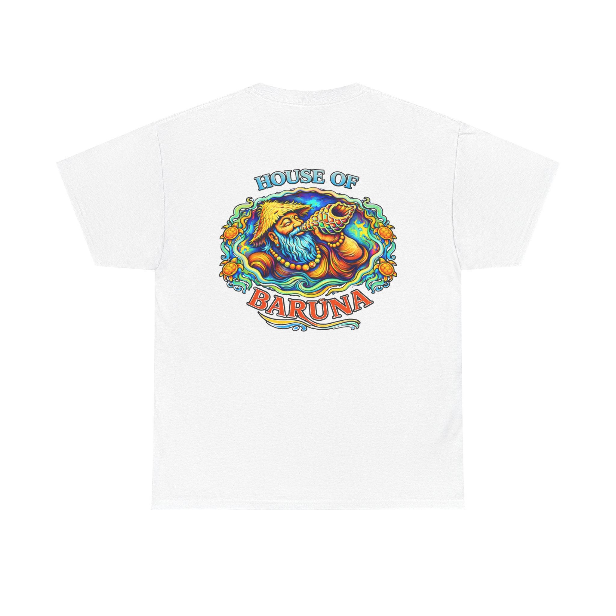 House of Barūna Men's T'shirt – Tropical Surf God Design Tee (Back Print)