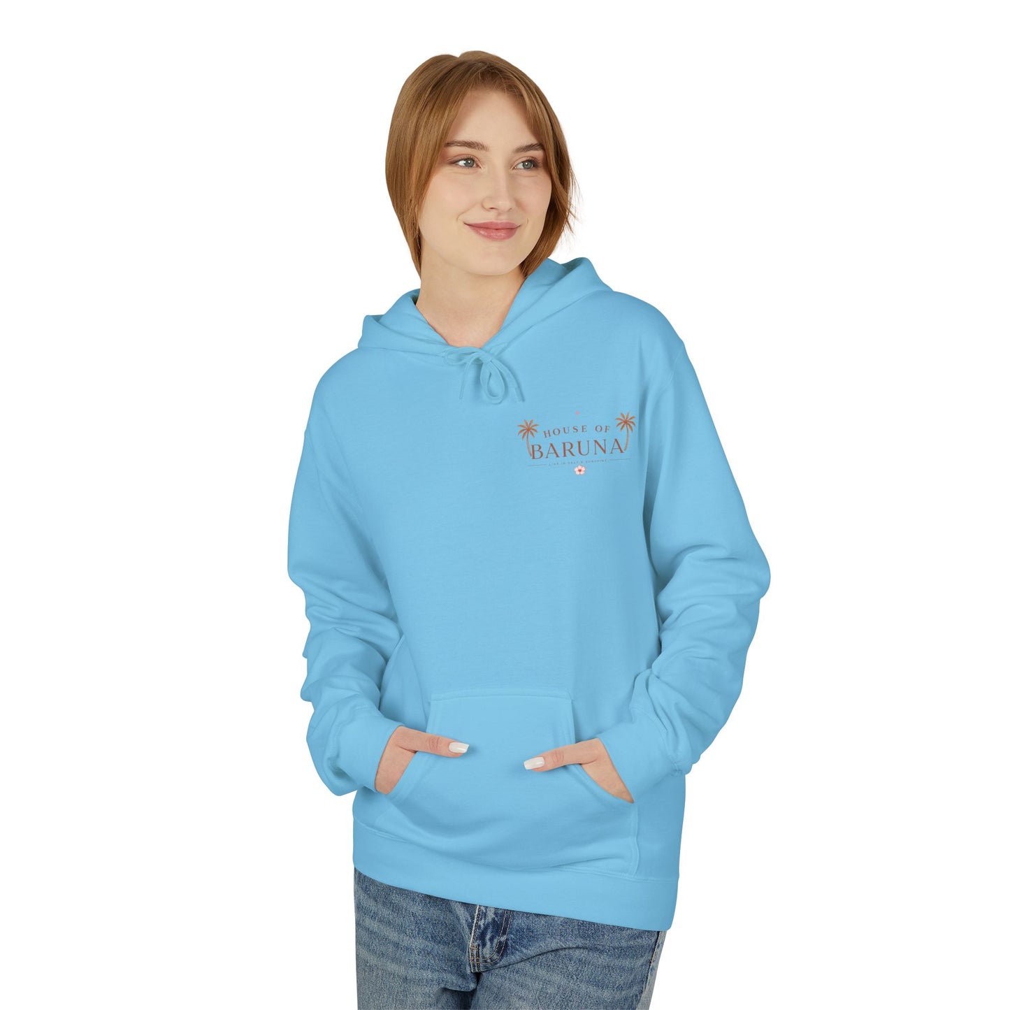 House of Baruna Tropical Floral Sunset Woman's Hoodie