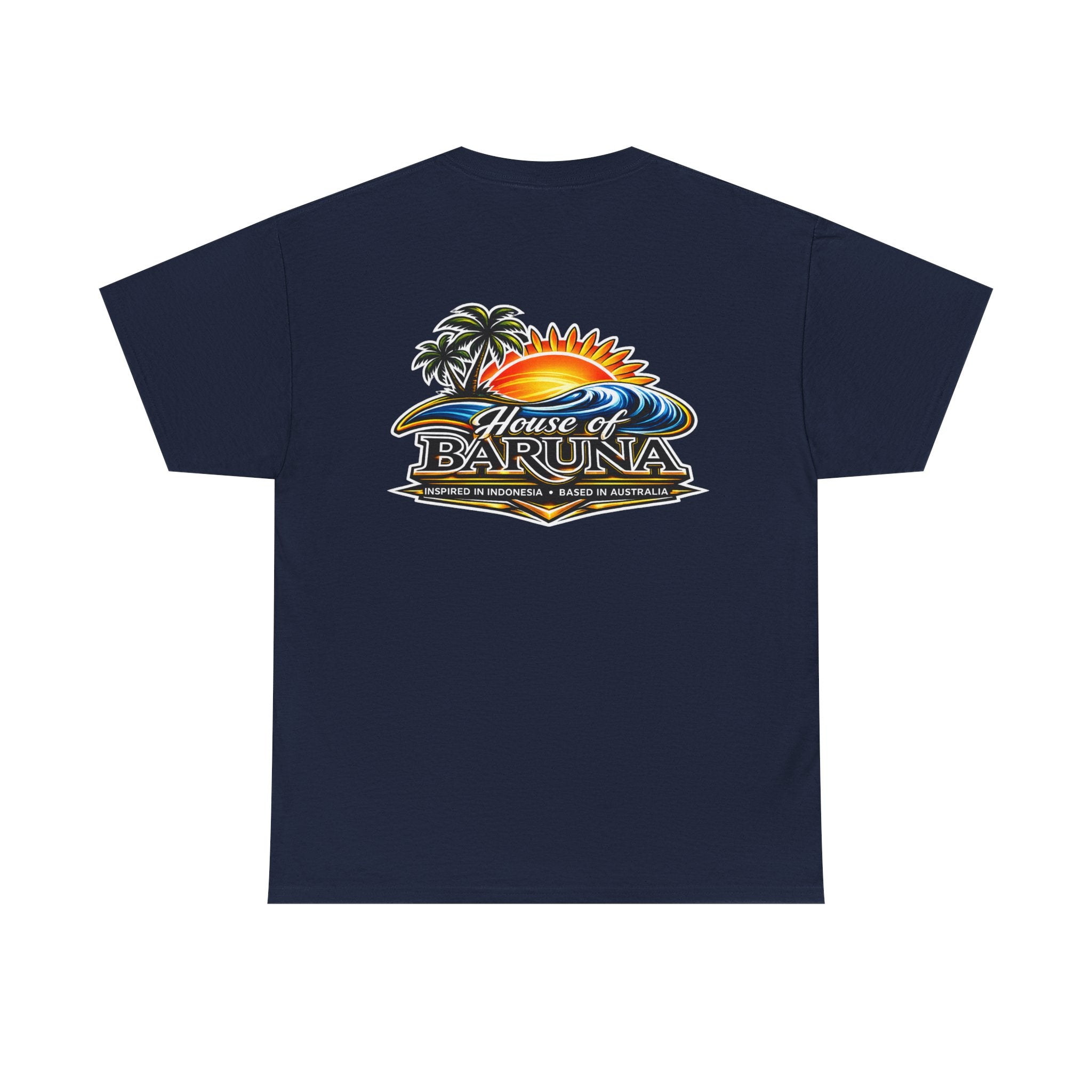 House of Baruna Men's Sunset Wave T'Shirt – Palm Tree Surf Shirt