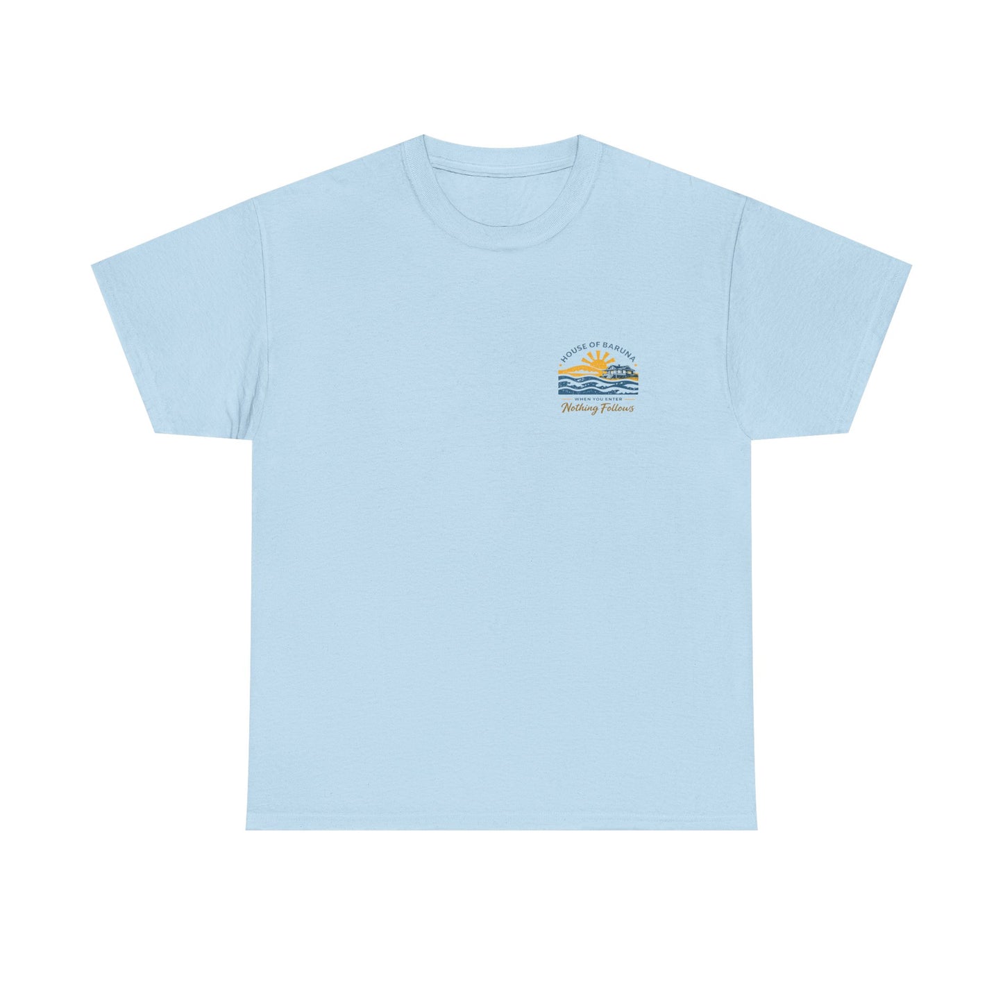 House of Baruna Men's T'Shirt Coastal Sunset Tee (When You Enter Nothing Follows)